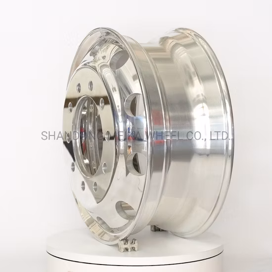 22,5 x 9,0 polierte, geschmiedete Aluminium-LKW-Räder oder -Felgen für schwere Lastkraftwagen
